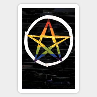 Gay Pride Pentagram Sticker